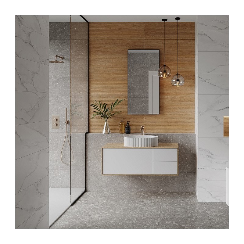 Плитка настенная Gracia Ceramica Fjord, серая, 900х300х10 мм