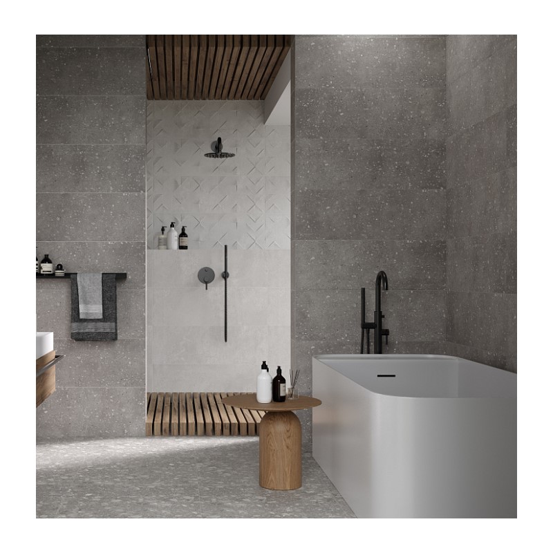 Плитка настенная Gracia Ceramica Fjord, серая, 900х300х10 мм