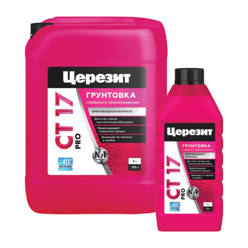 Грунтовка глубокого проникновения Церезит CT 17 PRO морозостойкая (10 л)