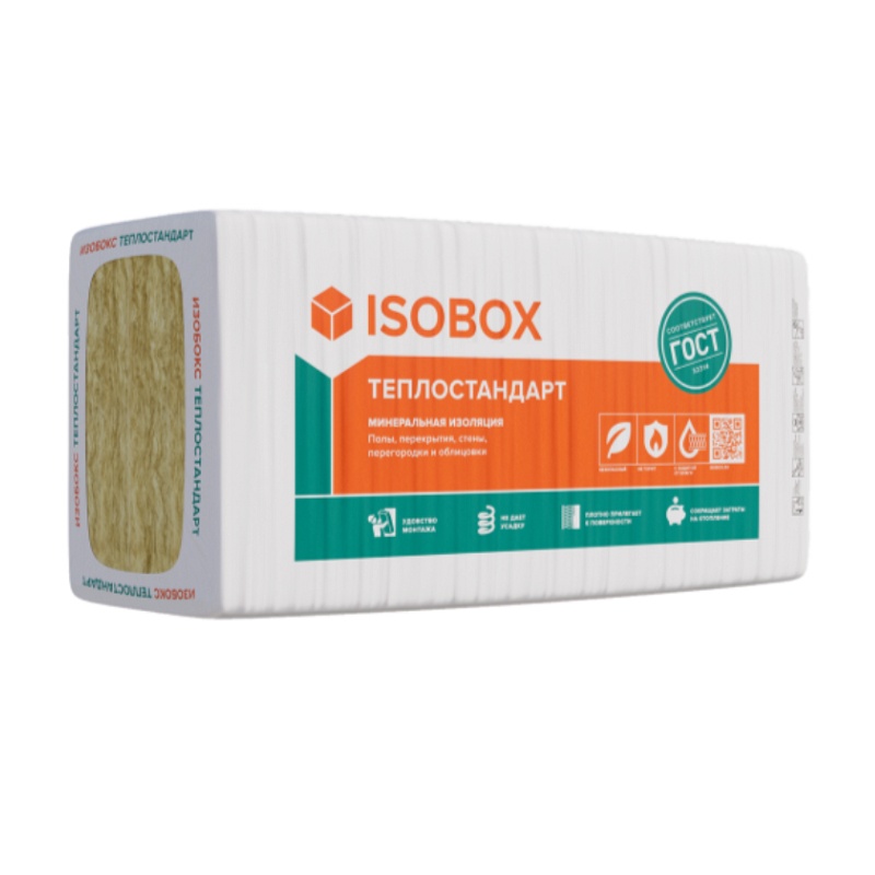 Утеплитель Isobox 40 P Теплостандарт 1200х610х100 мм, 6 шт