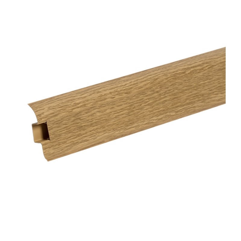 Плинтус Ideal Комфорт 217, с кабель-каналом, дуб темный, 55 мм (2,2 м)