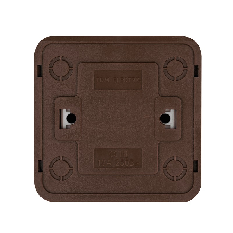 Выключатель о/у Ладога SQ1801-0027, 1 клавиша, б/инд, темное дерево