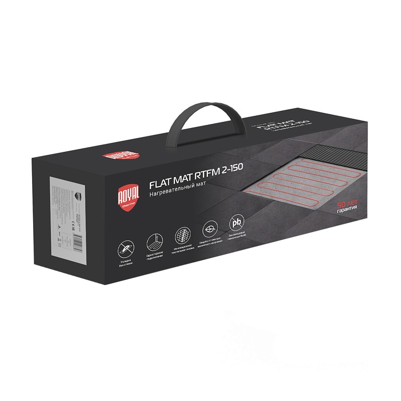 Теплый пол Royal Thermo, мат нагревательный, 150W, 1 м²