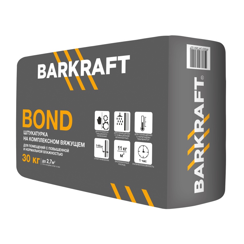 Штукатурка Barkraft Bond на комплексном вяжущем (30 кг)