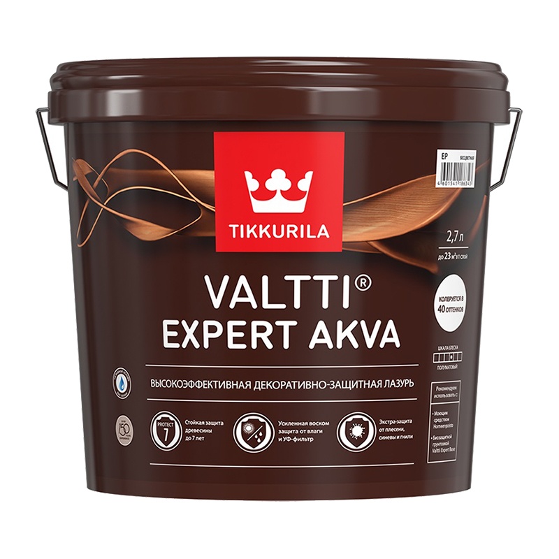 Антисептик Tikkurila Valtti Expert Akva EP бесцветный (2,7 л)