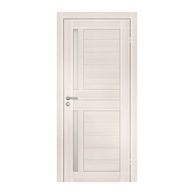 Полотно дверное Olovi Орегон, со стеклом, дуб белый, б/п, б/ф (600х2000 мм)