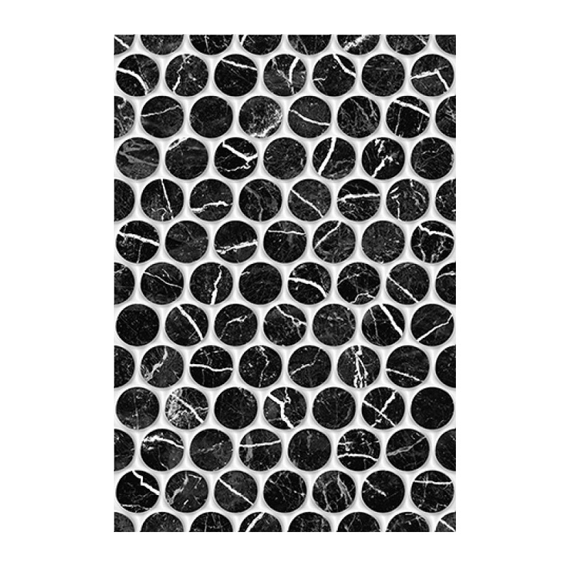 Плитка настенная Керамин Помпеи 1 тип 1, мозаика черная, 400х275х7,4 мм