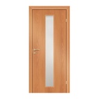 Полотно дверное Olovi, со cтеклом, миланский орех, б/п, б/ф (L2 600х2000x35 мм)
