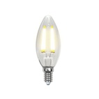 Лампа филаментная LED E14, свеча, 6Вт, 4000К, нейтральный свет