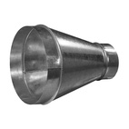 Переходник для круглых стальных воздуховодов 100х125 мм, оцинк.