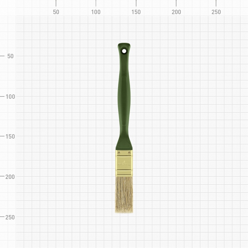 Кисть плоская ВАРЯГ 31231 светлая щетина 25 мм