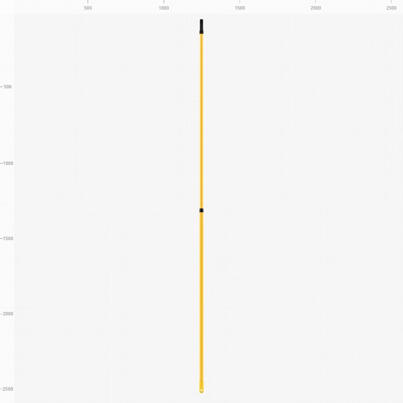 Удлинитель для валиков Biber 31902 телескопический 2,5 м