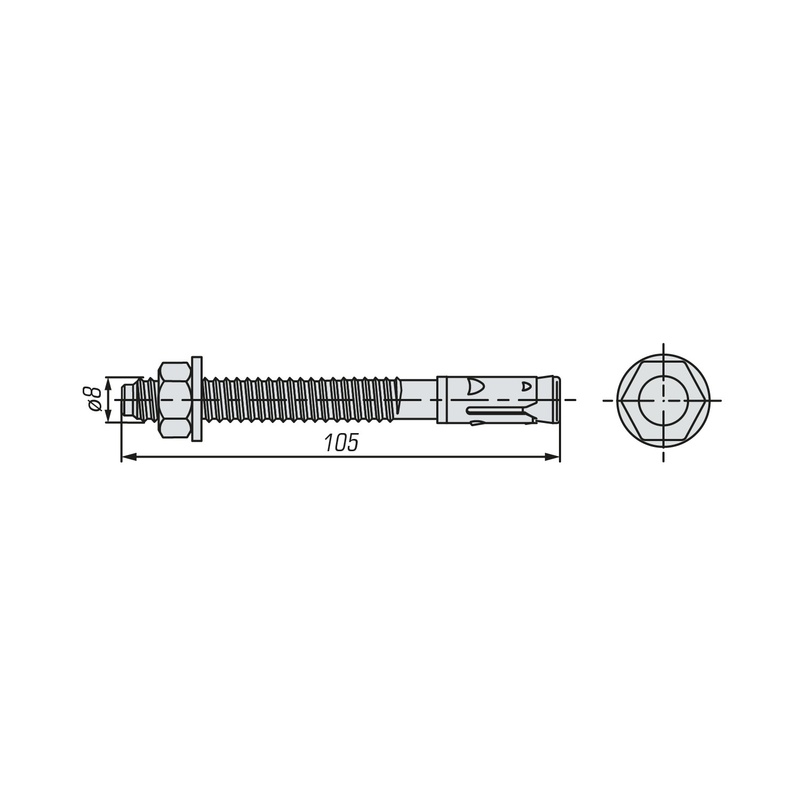 Анкер клиновой SWFS М8х105 (100 шт)