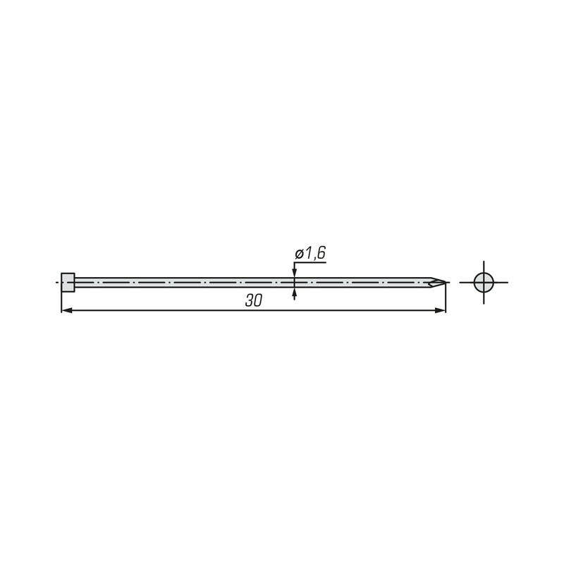 Гвоздь финишный SWFS DIN1152 1,6х30 (1 кг)