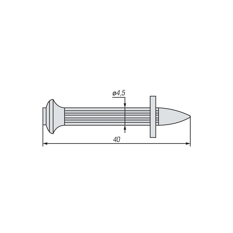 Дюбель-гвоздь монтажный SWFS 4,5х40 (0,5 кг)