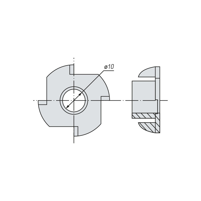 Гайка SWFS DIN1624 М10 (1200 шт)