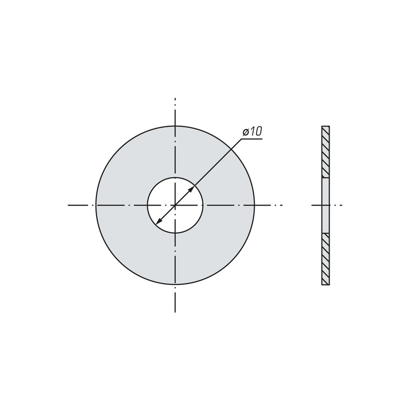 Шайба плоская увеличенная SWFS DIN9021 М10 (1 кг)