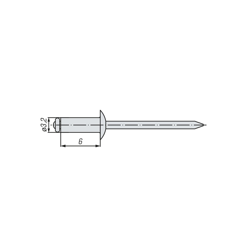 Заклепка вытяжная комбинированная SWFS 3,2х6 (1000 шт)