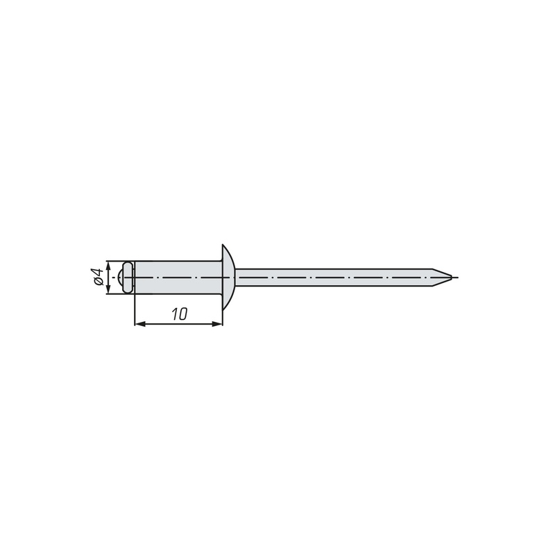 Заклепка вытяжная комбинированная SWFS 4х10 (100 шт)