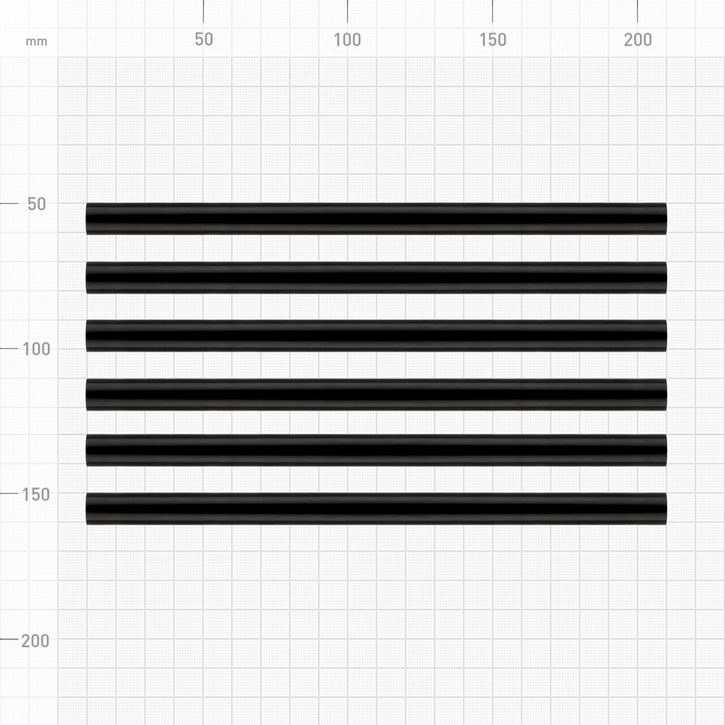 Стержни для клеевого пистолета Biber 60133, черные, 11х200 мм (6 шт.)