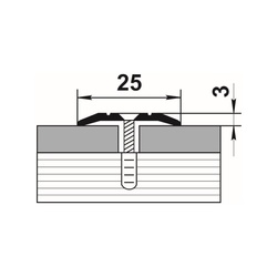 Порог стыкоперекрывающий Лука, шампань анод. (0,9 м х 25 мм)