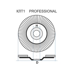 Диск лепестковый по металлу Луга Р40 150х22 мм