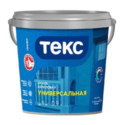 Эмаль универсальная Текс акриловая глянцевая D (0,9 л)
