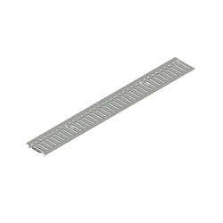 Решетка для лотка Standartpark Basic DN100 с возможностью крепления, 1000х136 мм, щелевая, оцинкованная, 20101