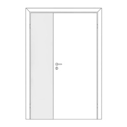 Полотно дверное ответка Olovi, глухое, белое, с/п, с/ф (М3 345х2050 мм)