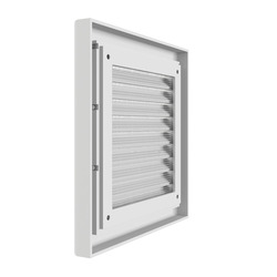 Решетка разъемная НашВент 154х154 мм МВ 100с, с москитной сеткой